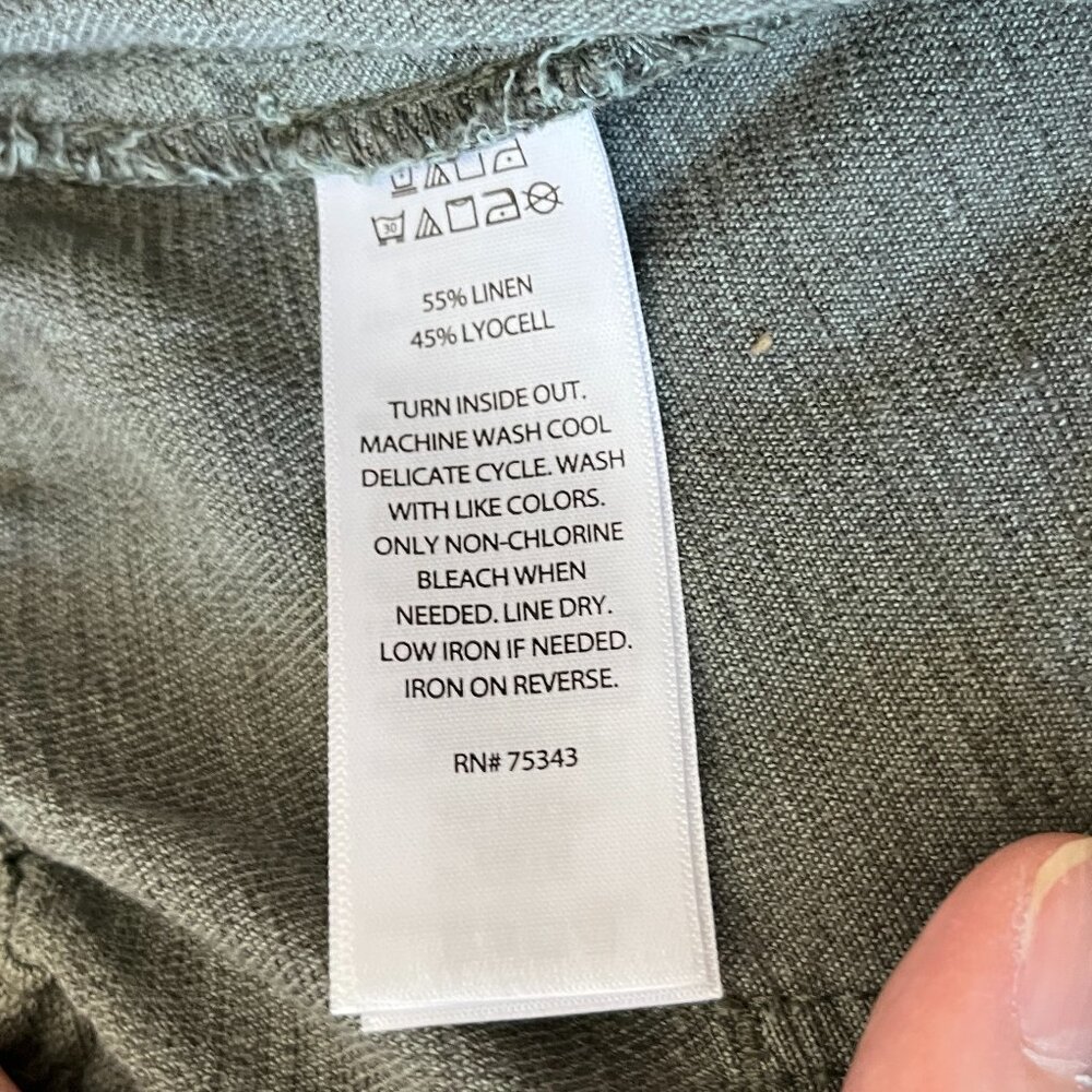 C&C California Sage Green Linen Cargo Jogger XL - Picture 6 of 6
